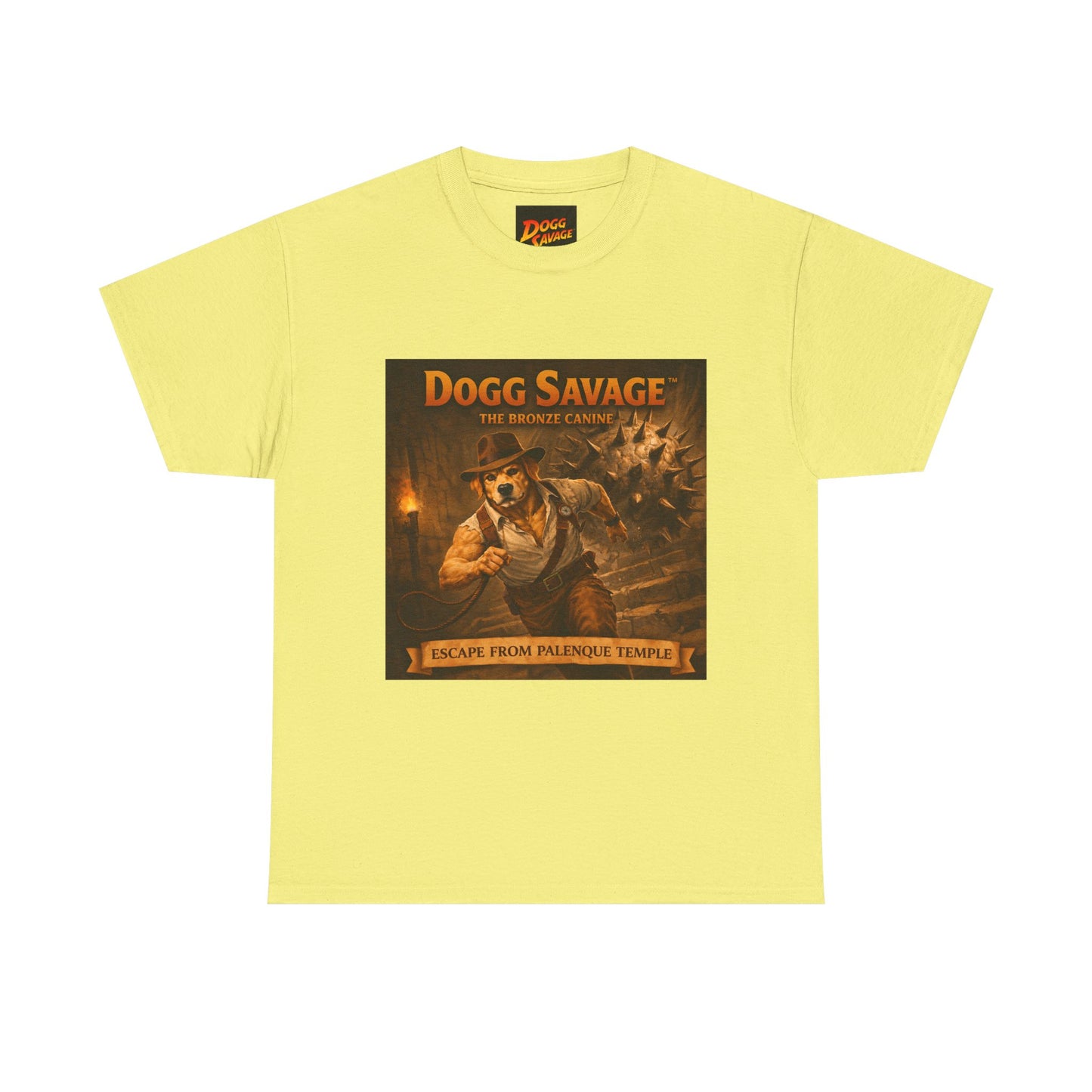 Graphic Tee — "Dogg Savage: Escape From Palenque Temple" Adventure Shirt