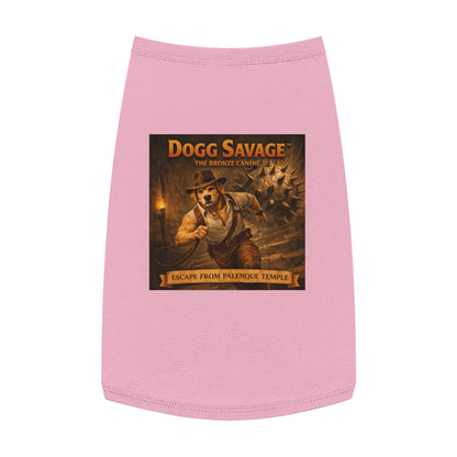 Dog Tank Top — "Dogg Savage: Escape from Palenque Temple" Adventure Graphic Dog Shirt