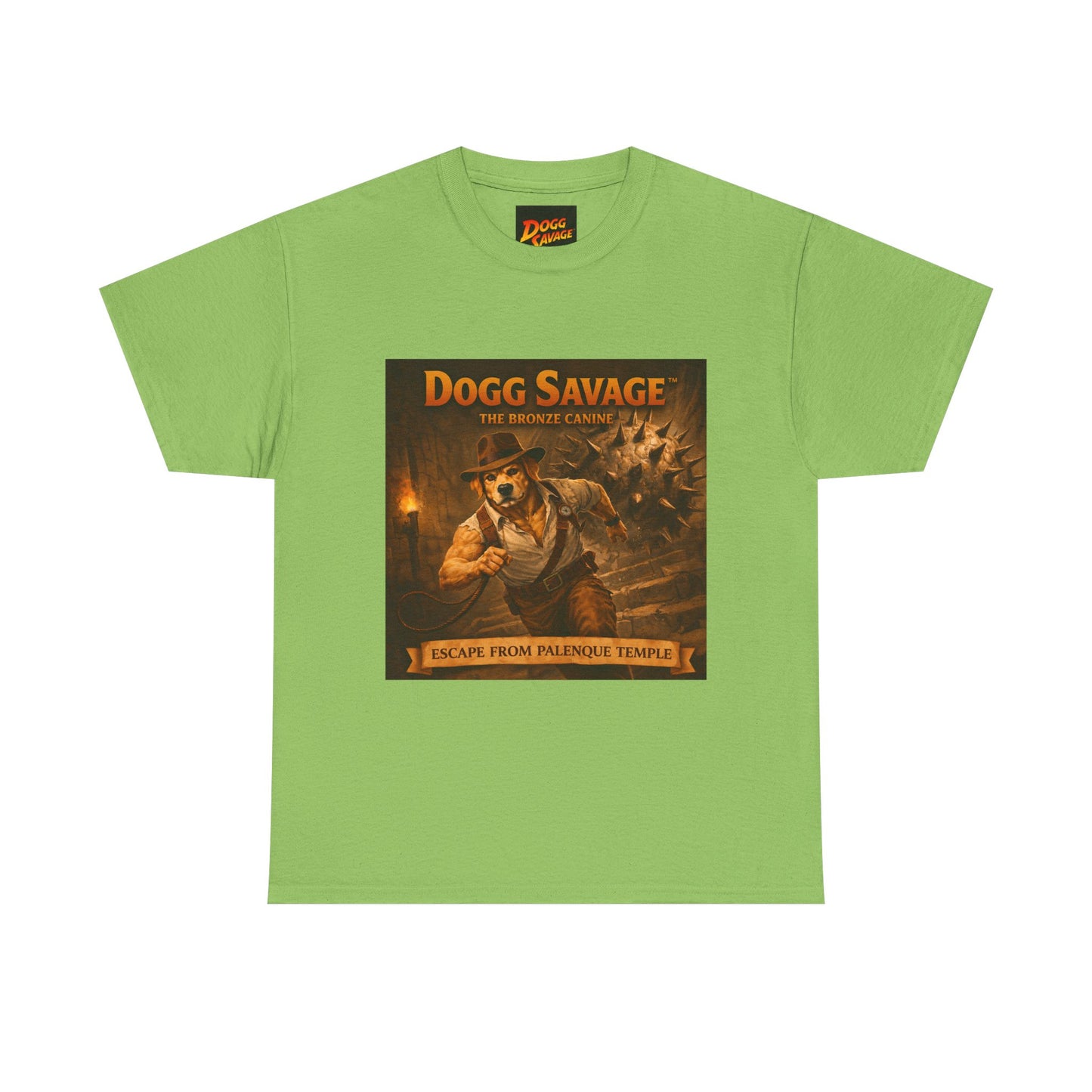 Graphic Tee — "Dogg Savage: Escape From Palenque Temple" Adventure Shirt
