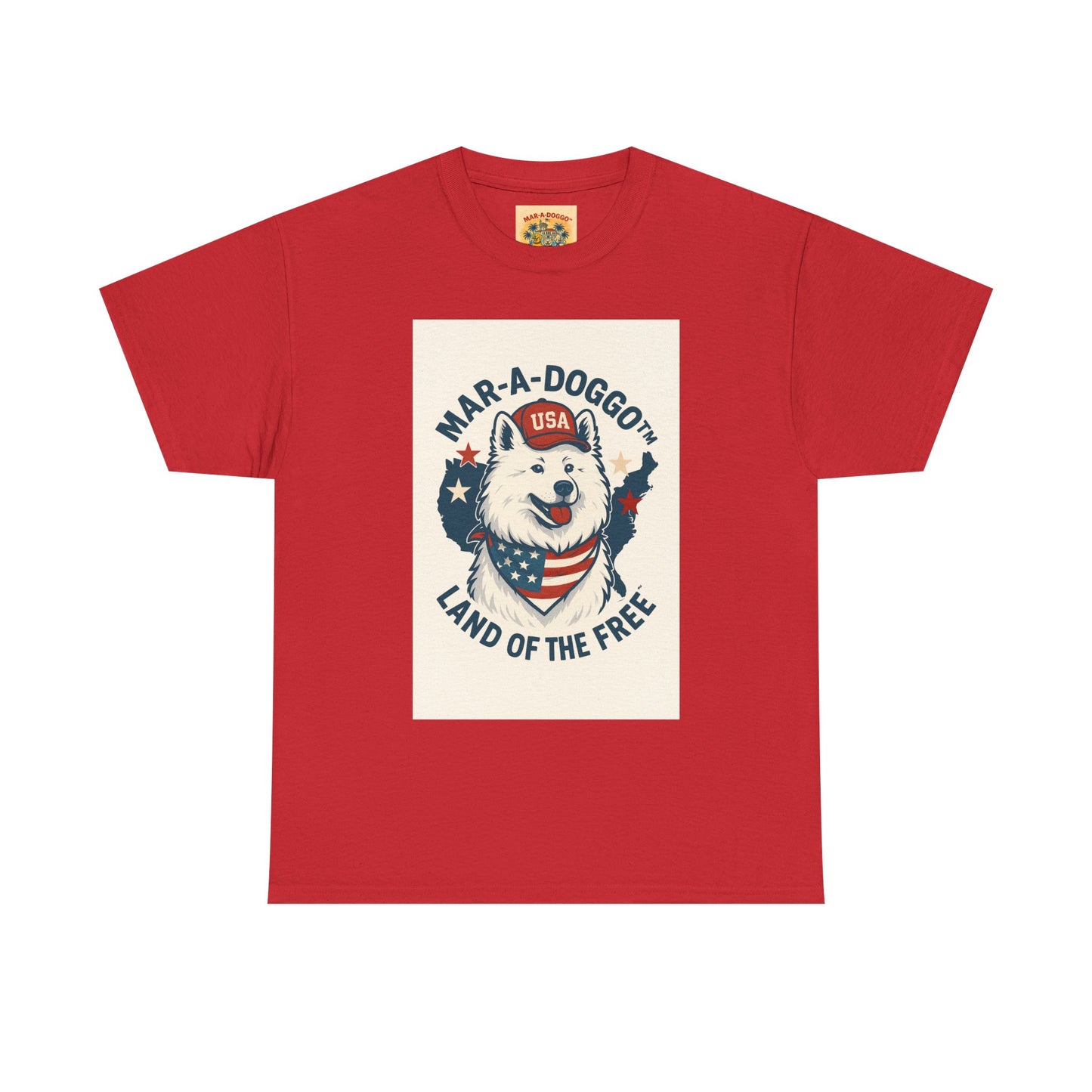 T-Shirt — "Mar-A-DoggO" Patriotic Dog Tee (Land of the Free)