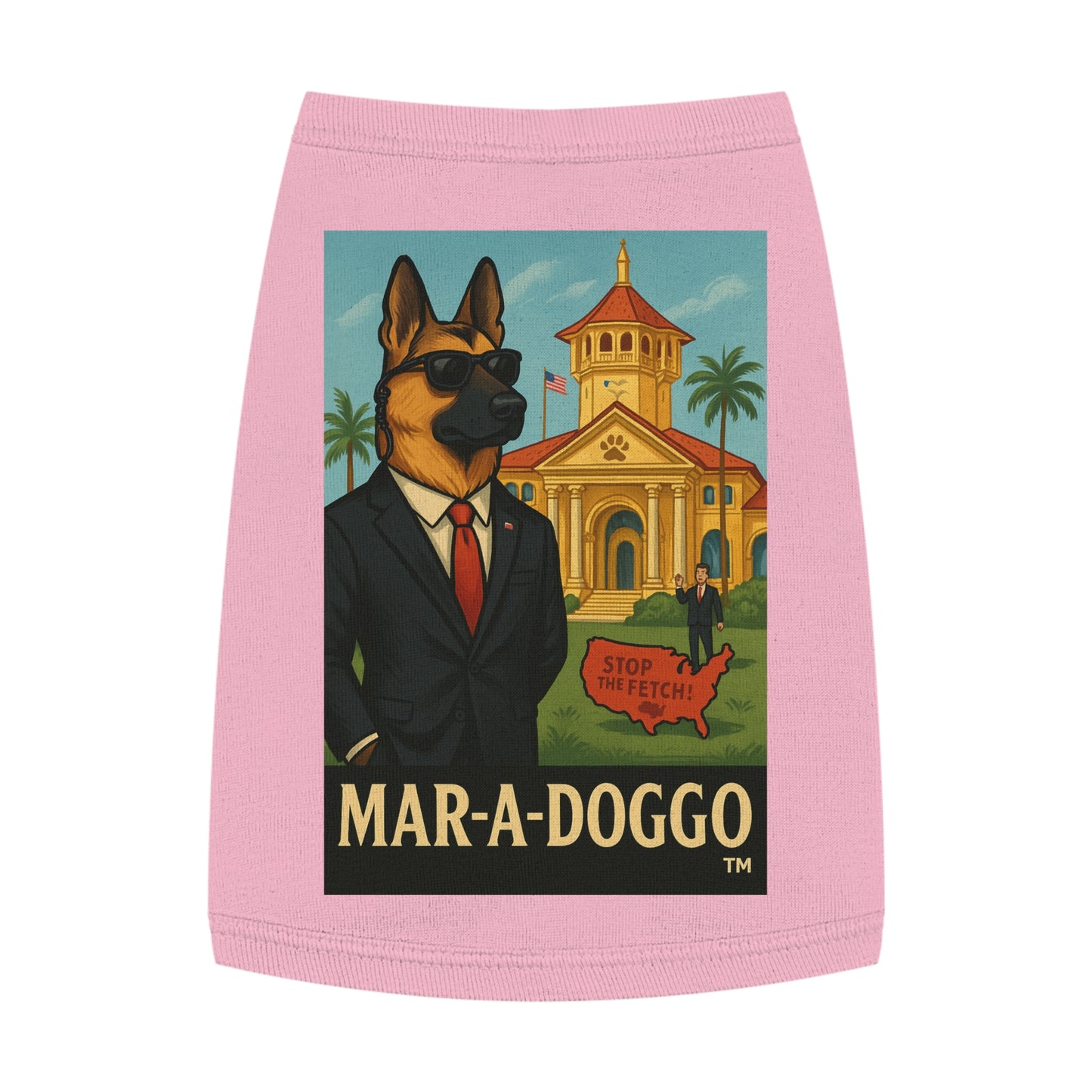 Dog Shirt — Funny 'Mar-A-Doggo' Political Dog Graphic Tank for Dogs