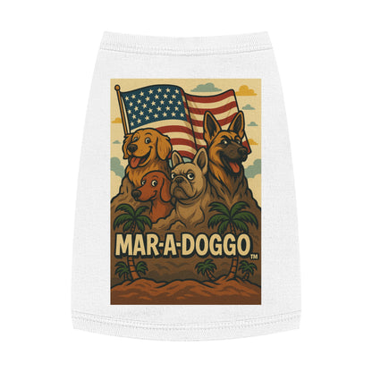 Patriotic 'Mar-a-Doggo' Pet Tank Top — American Flag Dog Shirt