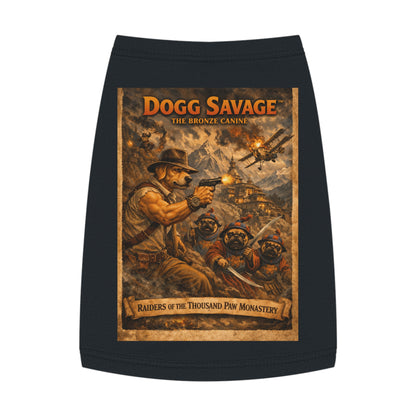 Dogg Savage Pet Tank Top — "Raiders of the Thousand Paw Monastery" Graphic Dog Shirt