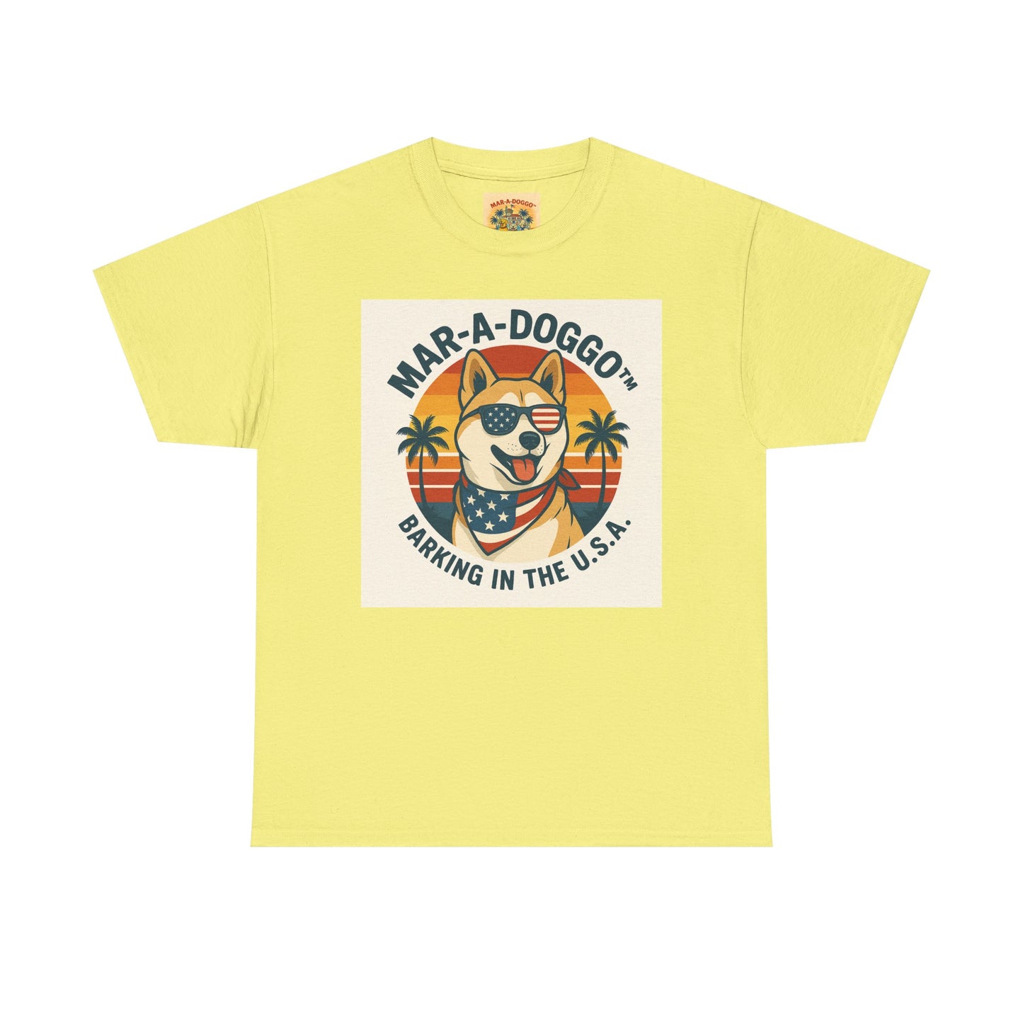 Mar-a-Doggo T-Shirt — 'Mar-A-Doggo: Barking in the U.S.A.' Retro Patriotic Dog Tee