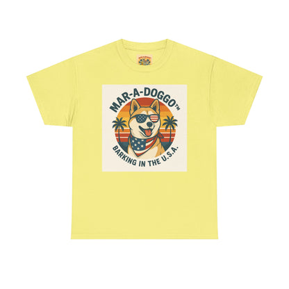 Mar-a-Doggo T-Shirt — 'Mar-A-Doggo: Barking in the U.S.A.' Retro Patriotic Dog Tee