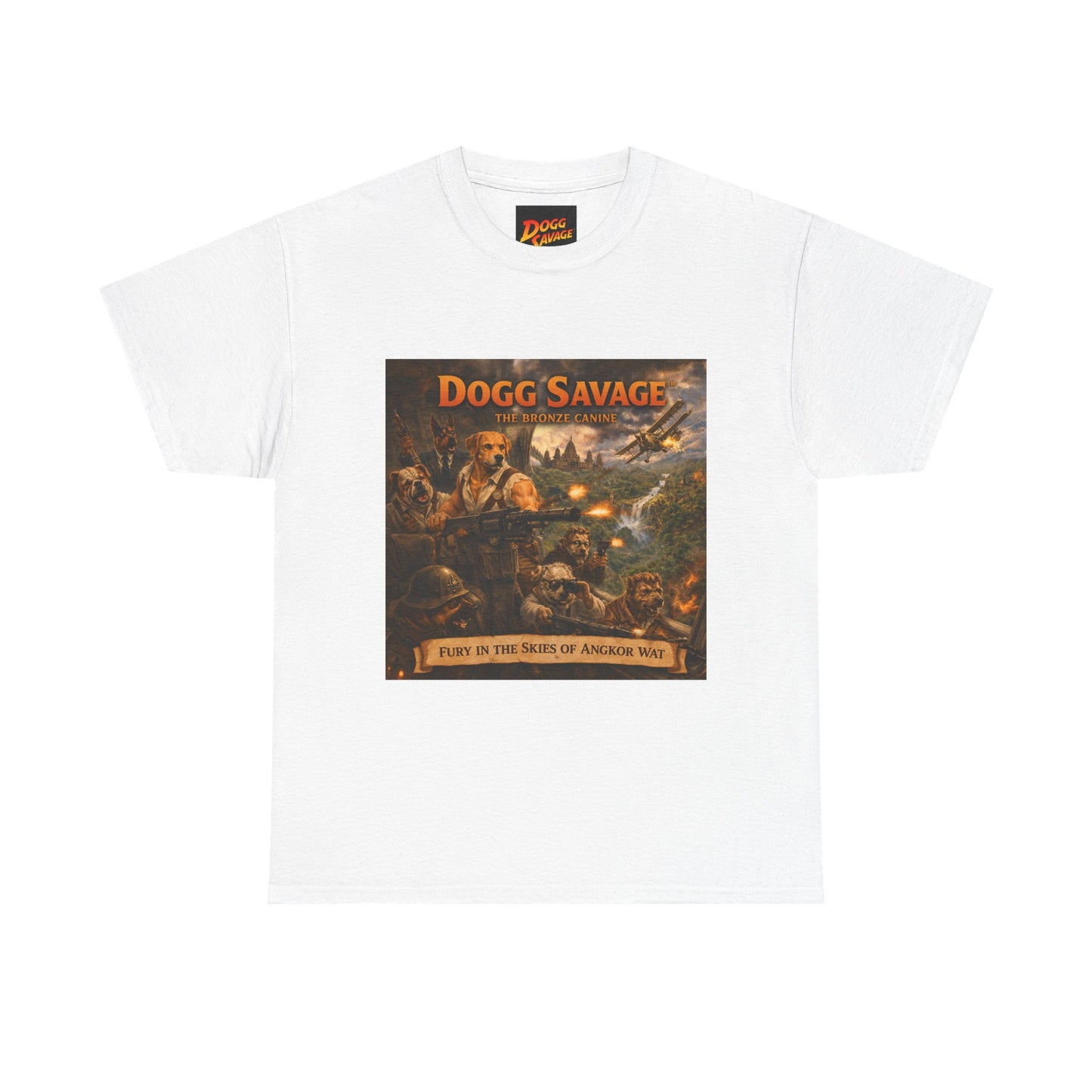 Dogg Savage Album Art T-Shirt "Fury In The Skies of Angkor Wat" — Vintage Rock Poster Tee