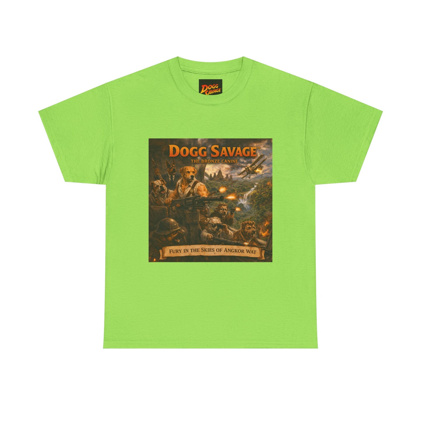 Dogg Savage Album Art T-Shirt "Fury In The Skies of Angkor Wat" — Vintage Rock Poster Tee