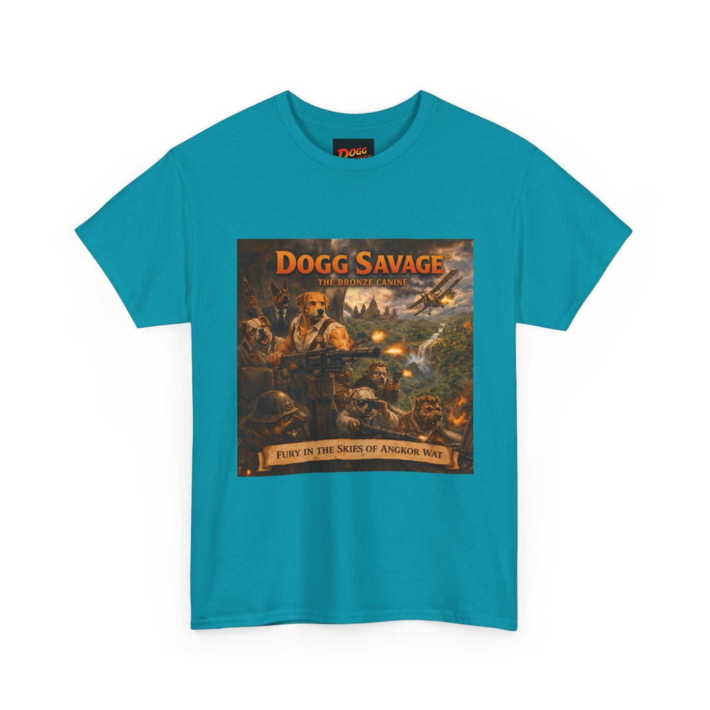 Dogg Savage Album Art T-Shirt "Fury In The Skies of Angkor Wat" — Vintage Rock Poster Tee