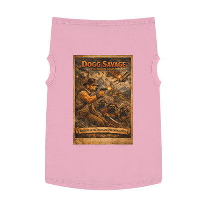 Dogg Savage Pet Tank Top — "Raiders of the Thousand Paw Monastery" Graphic Dog Shirt