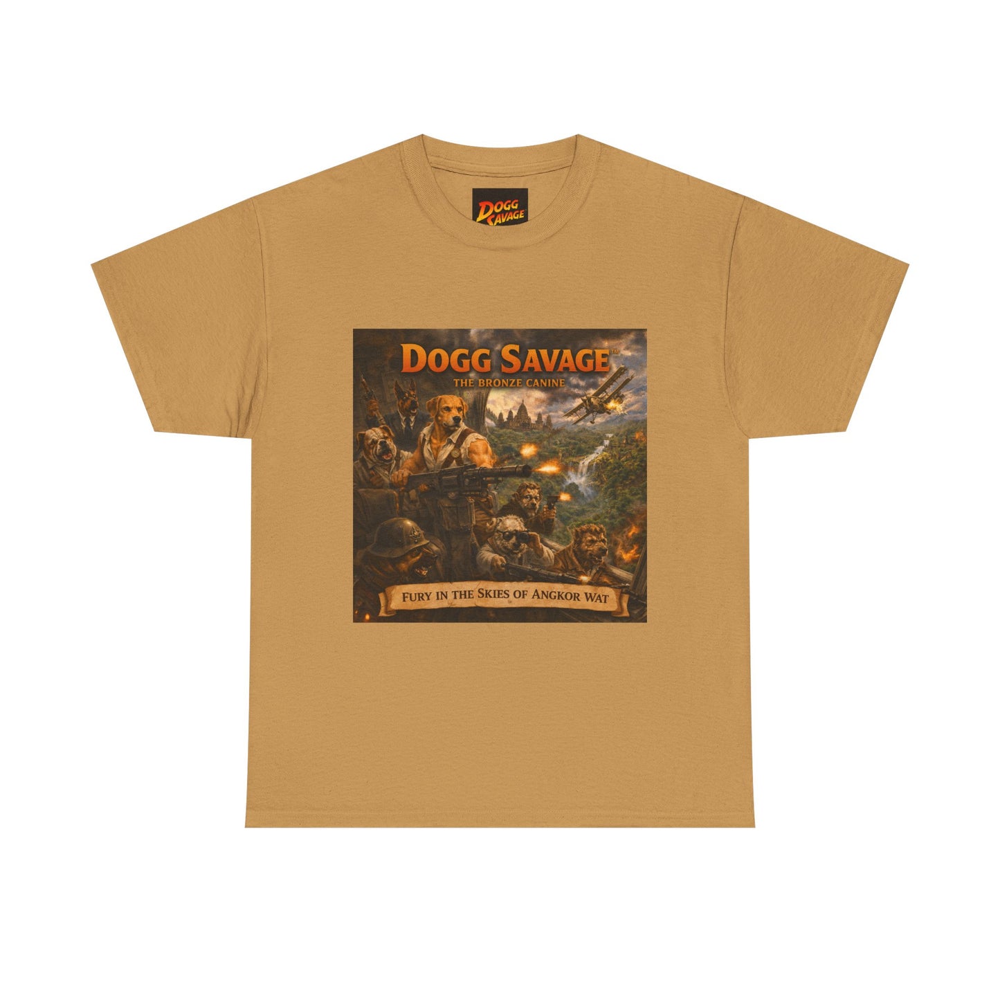Dogg Savage Album Art T-Shirt "Fury In The Skies of Angkor Wat" — Vintage Rock Poster Tee