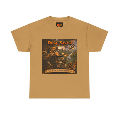 Dogg Savage Album Art T-Shirt "Fury In The Skies of Angkor Wat" — Vintage Rock Poster Tee