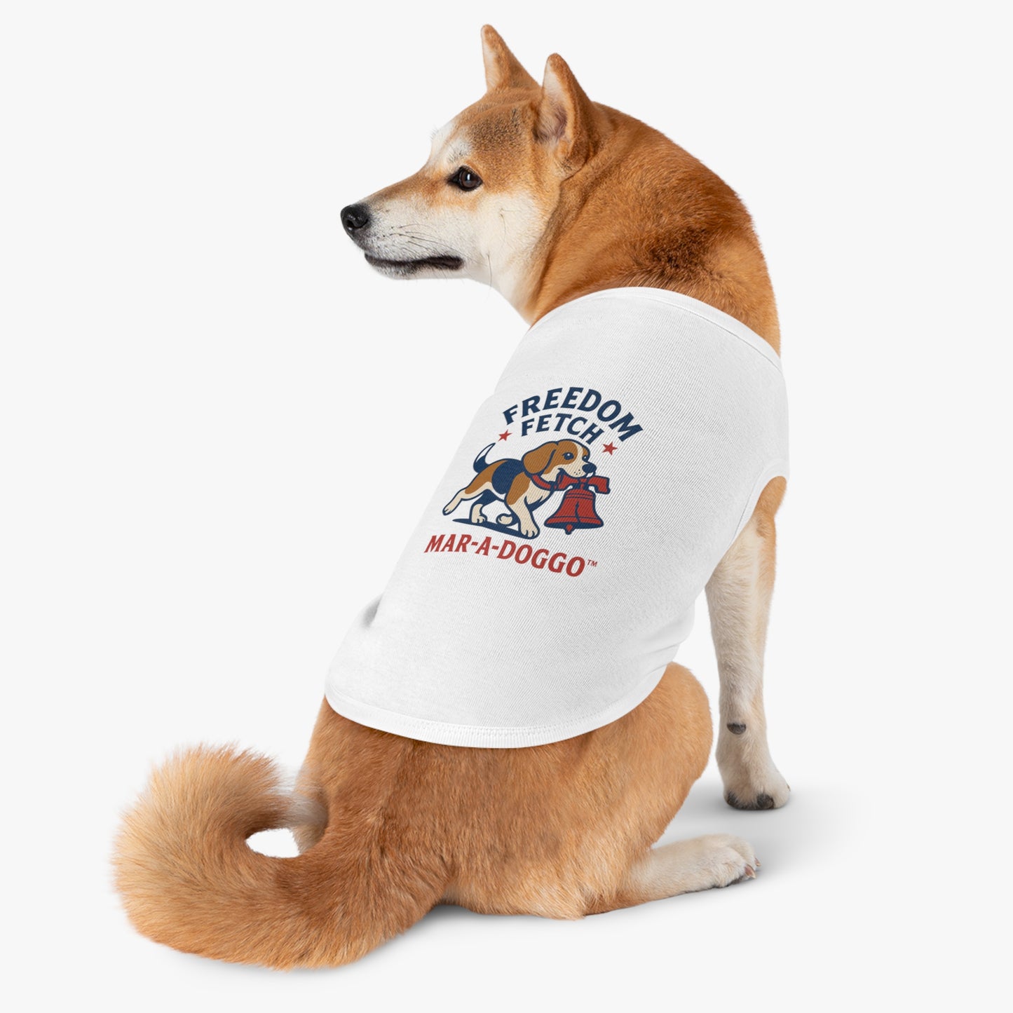 Freedom Fetch Pet Tank Top — "Mar-A-Doggo" Patriotic Dog Shirt