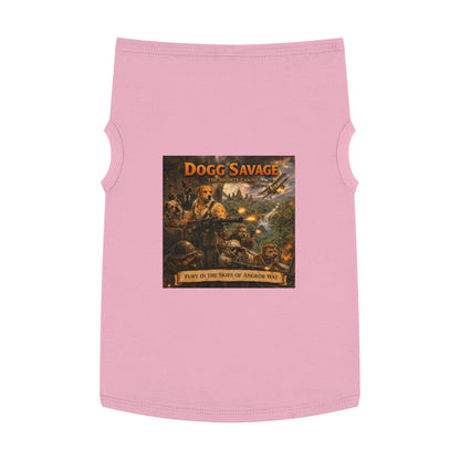 Pet Tank Top — "Dogg Savage: Fury in the Skies of Angkor Wat" Military Print Dog Shirt