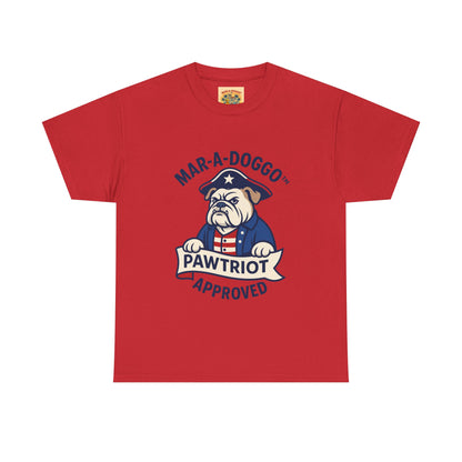 Pawtriot Tee - "Mar-a-Doggo" Patriotic Bulldog Shirt