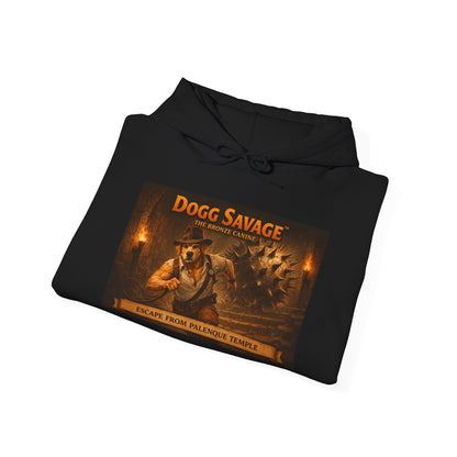 Hoodie — 'Dogg Savage: Escape From Palenque Temple' Retro Graphic Pullover