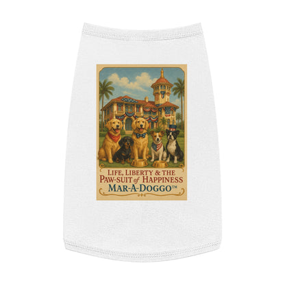 Dog Shirt — Mar‑A‑Doggo 'Life, Liberty & The Paw‑suit of Happiness' Vintage Dog Graphic