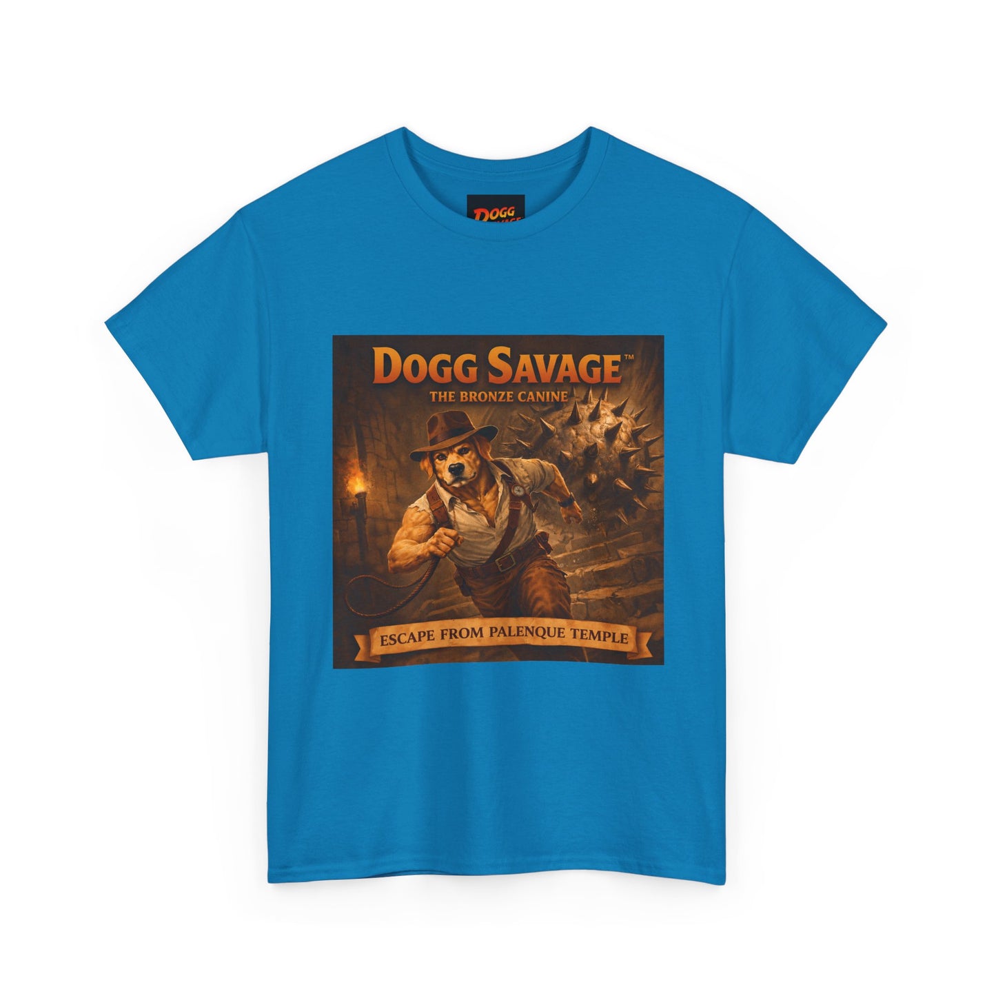 Graphic Tee — "Dogg Savage: Escape From Palenque Temple" Adventure Shirt