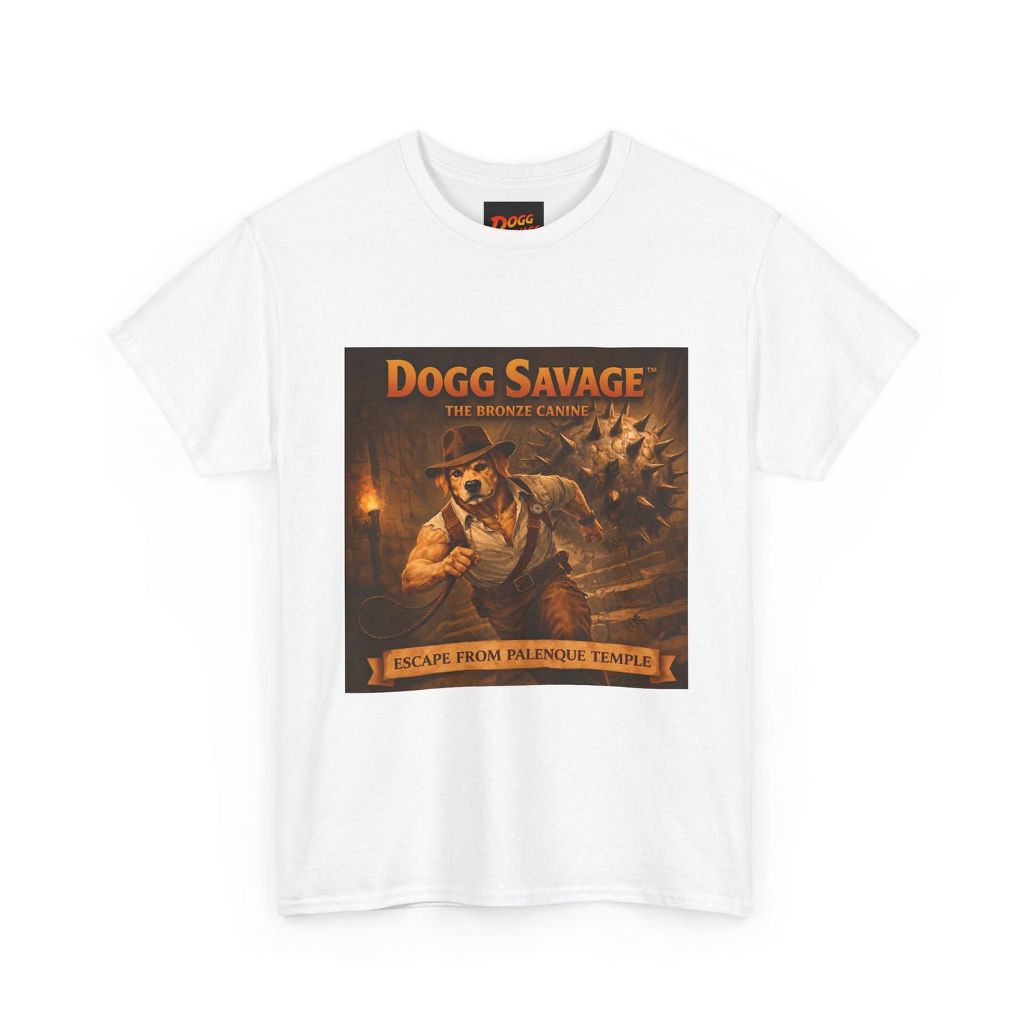 Graphic Tee — "Dogg Savage: Escape From Palenque Temple" Adventure Shirt