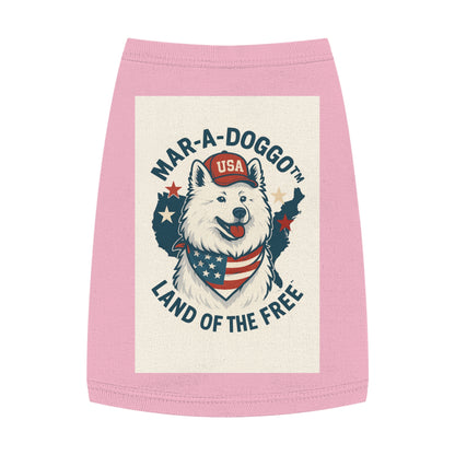 Patriotic Pet Tank Top — "Mar-A-Doggot: Land of the Free" Dog Shirt
