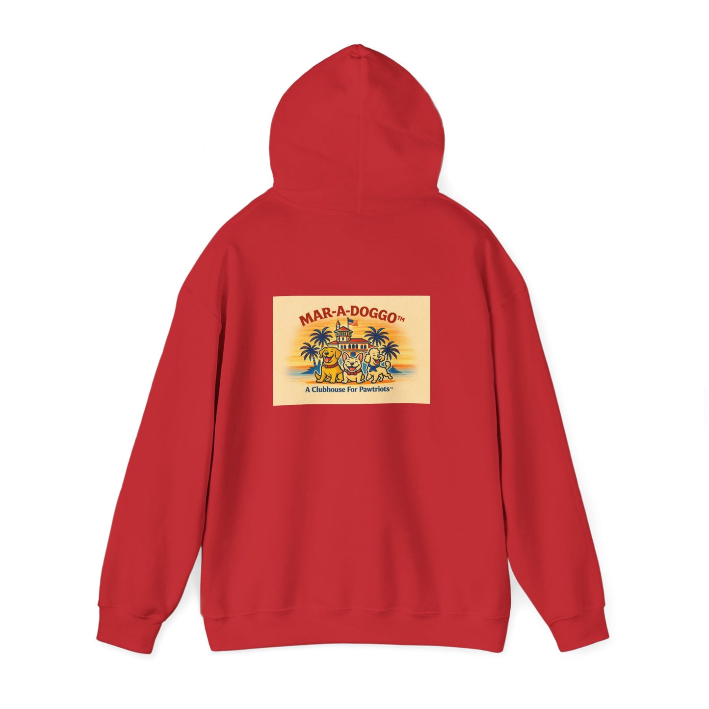 Navy Vintage 'Anchors Aweigh' Hoodie — 'Mar-A-Doggo' Retro Military Pet Design