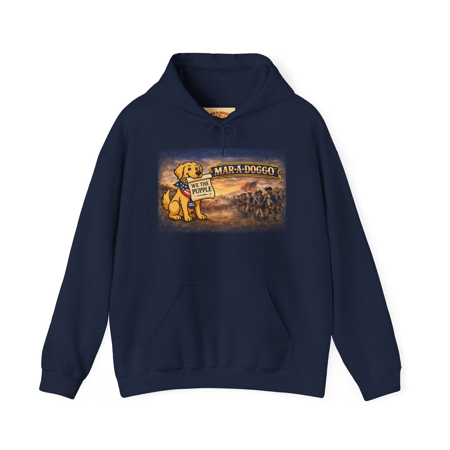 Hoodie - "Mar-A-Doggo" Tropical Dog Vacation Graphic Hoodie