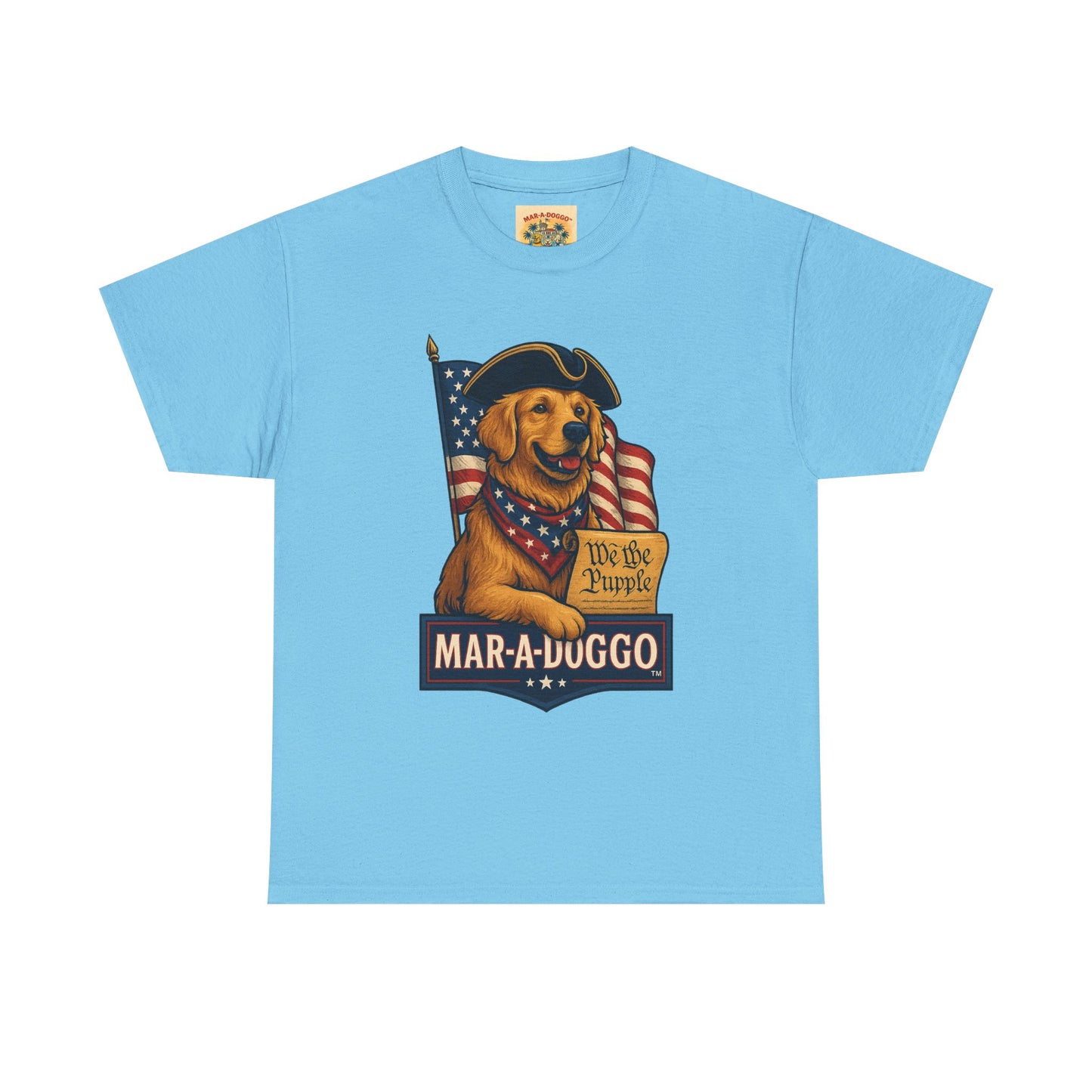 Mar-a-Duggo Patriotic Dog Tee — "We the Pupple" Vintage Americana T-Shirt