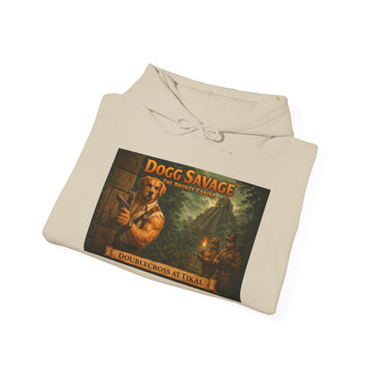 Dogg Savage Graphic Hoodie — Vintage Album Art Pullover "Doublecross At Tikal"