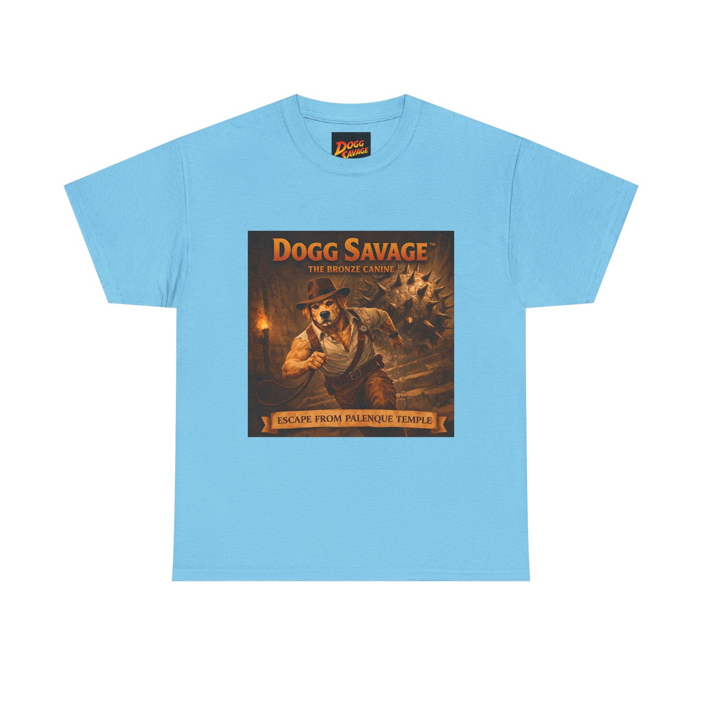 Graphic Tee — "Dogg Savage: Escape From Palenque Temple" Adventure Shirt