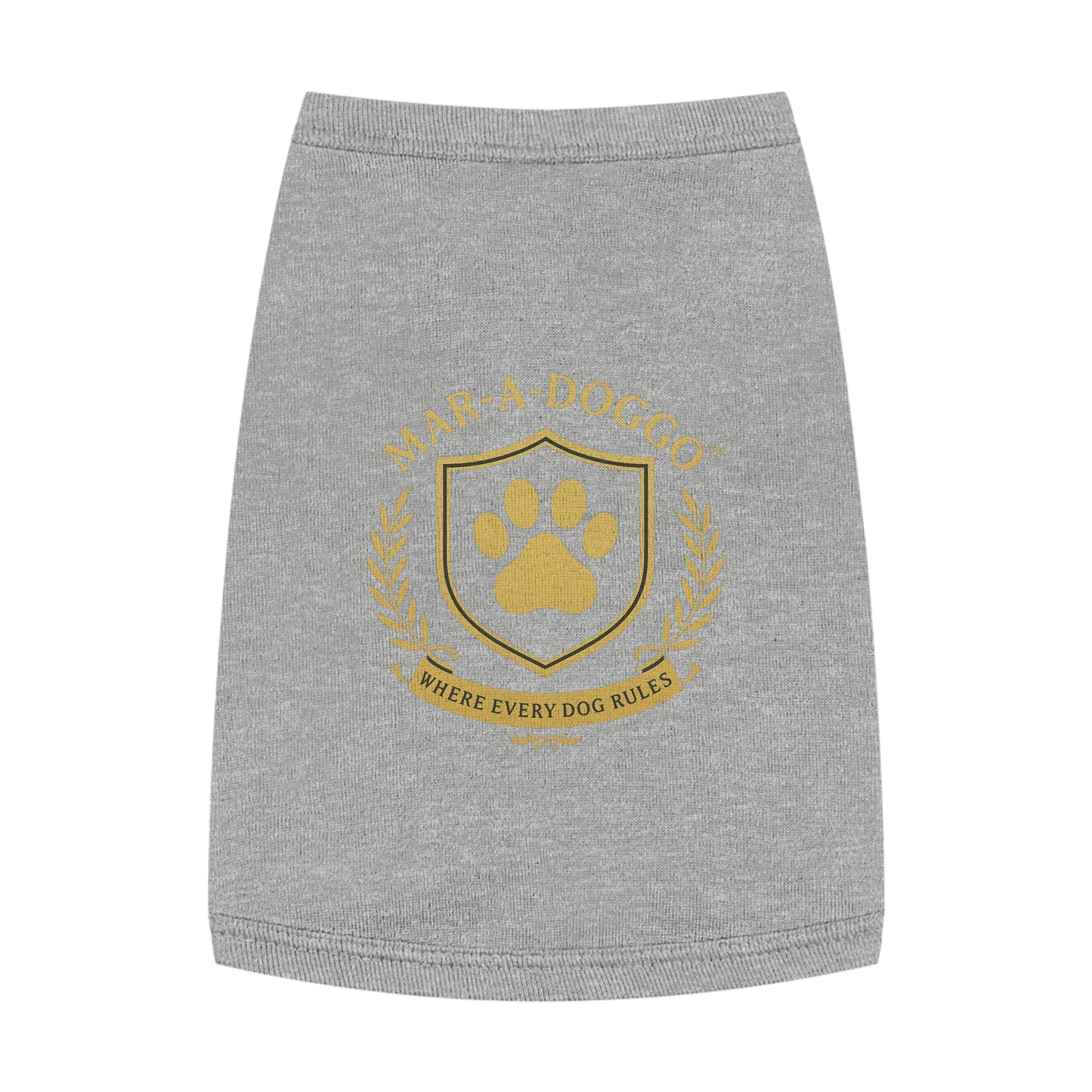 Mar-A-Doggo Dog Shirt - "Where Every Dog Rules" Grey Dog Tank Top