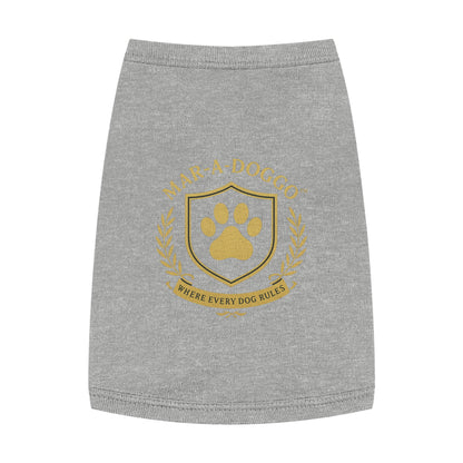 Mar-A-Doggo Dog Shirt - "Where Every Dog Rules" Grey Dog Tank Top