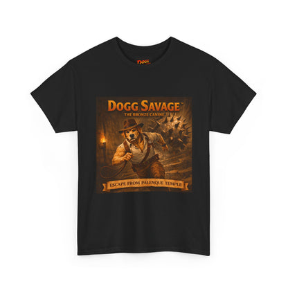 Graphic Tee — "Dogg Savage: Escape From Palenque Temple" Adventure Shirt