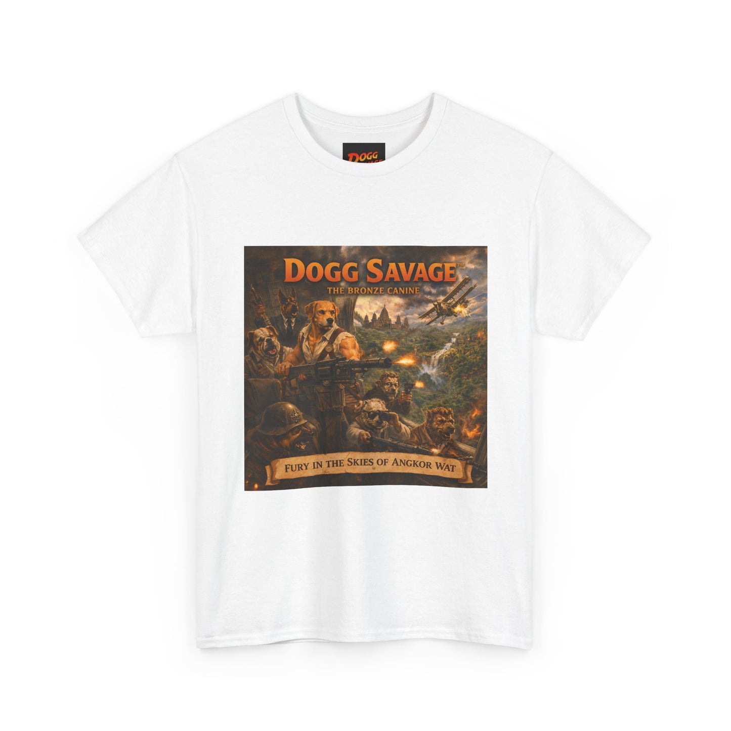 Dogg Savage Album Art T-Shirt "Fury In The Skies of Angkor Wat" — Vintage Rock Poster Tee