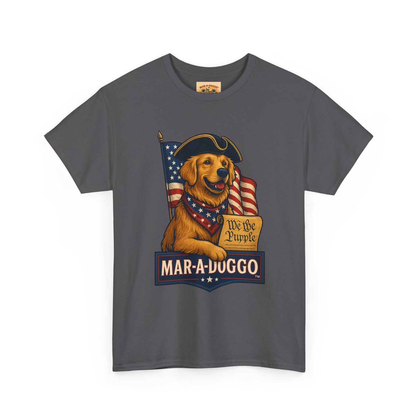 Mar-a-Duggo Patriotic Dog Tee — "We the Pupple" Vintage Americana T-Shirt