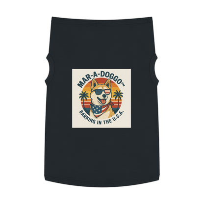 Patriotic Dog Tank Top – “Mar-A-Doggo: Barking in the U.S.A.” Pet Tee