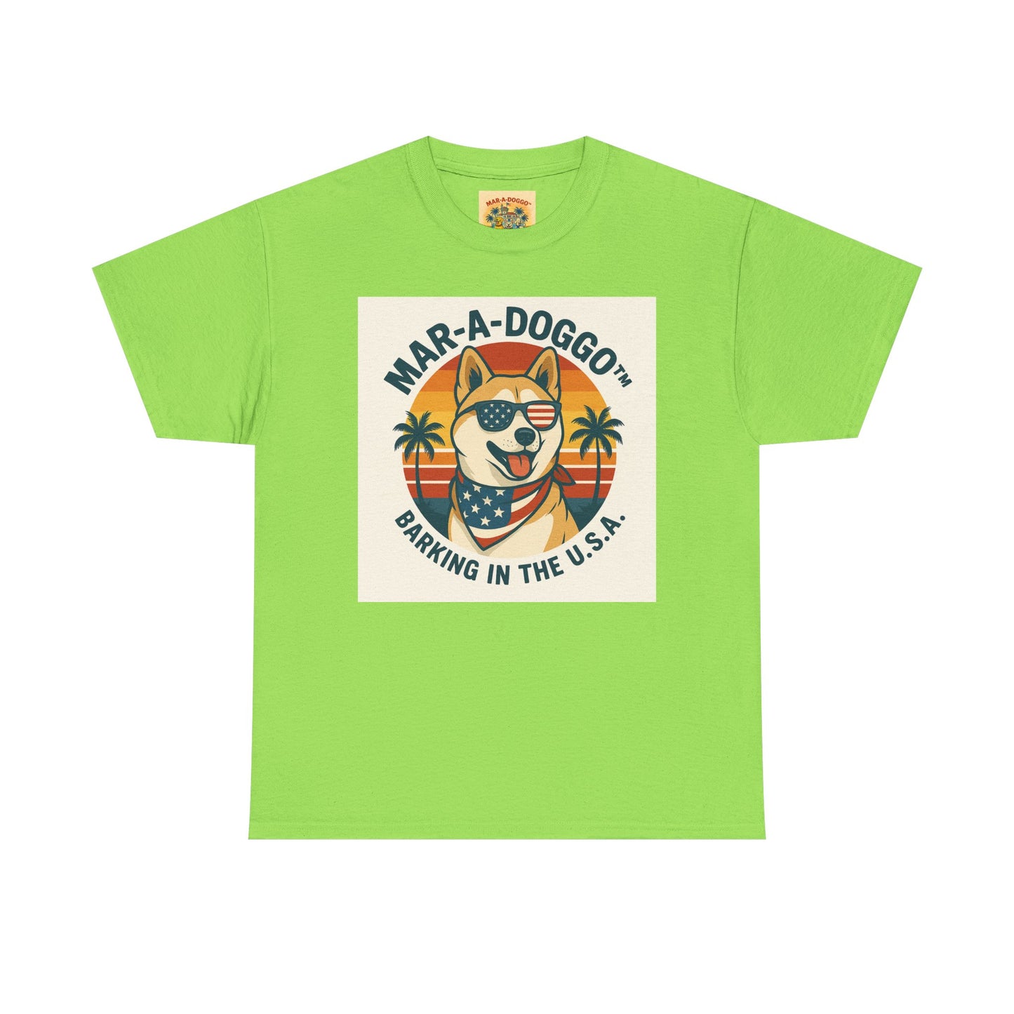 Mar-a-Doggo T-Shirt — 'Mar-A-Doggo: Barking in the U.S.A.' Retro Patriotic Dog Tee