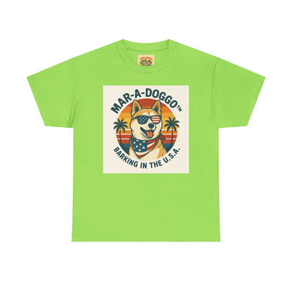 Mar-a-Doggo T-Shirt — 'Mar-A-Doggo: Barking in the U.S.A.' Retro Patriotic Dog Tee