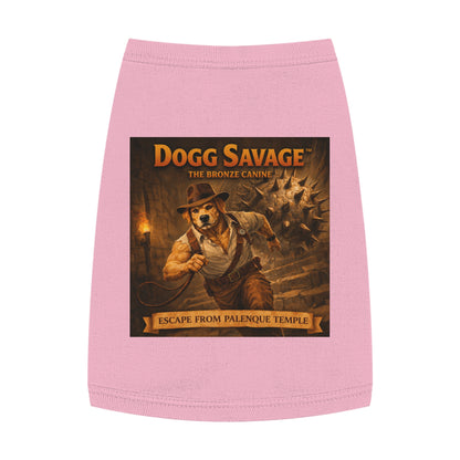 Dog Tank Top — "Dogg Savage: Escape from Palenque Temple" Adventure Graphic Dog Shirt
