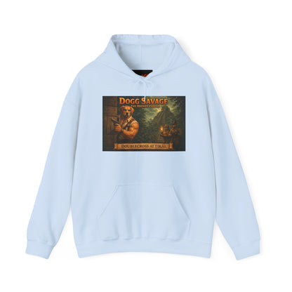 Dogg Savage Graphic Hoodie — Vintage Album Art Pullover "Doublecross At Tikal"