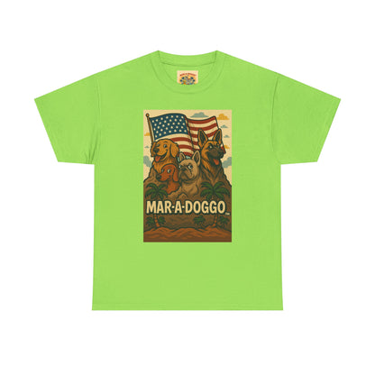 Mar-a-Doggo Patriotic Dog Tee — Vintage American Flag Dog Graphic T-Shirt