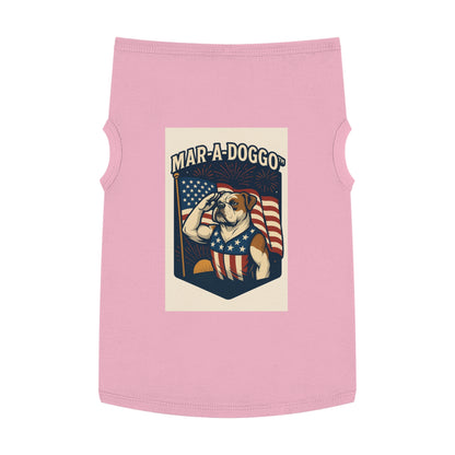 Patriotic Dog Shirt — "Mar-a-Doggo" American Flag Bulldog