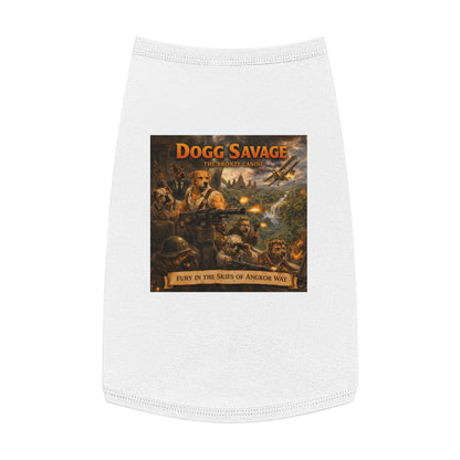 Pet Tank Top — "Dogg Savage: Fury in the Skies of Angkor Wat" Military Print Dog Shirt