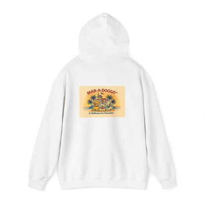 Hoodie - "Mar-A-Doggo" Tropical Dog Vacation Graphic Hoodie