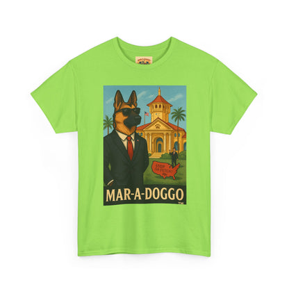 Mar-A-Doggo Graphic Tee — Vintage Resort Dog Print