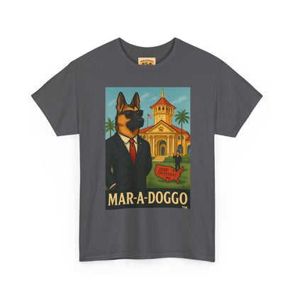 Mar-A-Doggo Graphic Tee — Vintage Resort Dog Print
