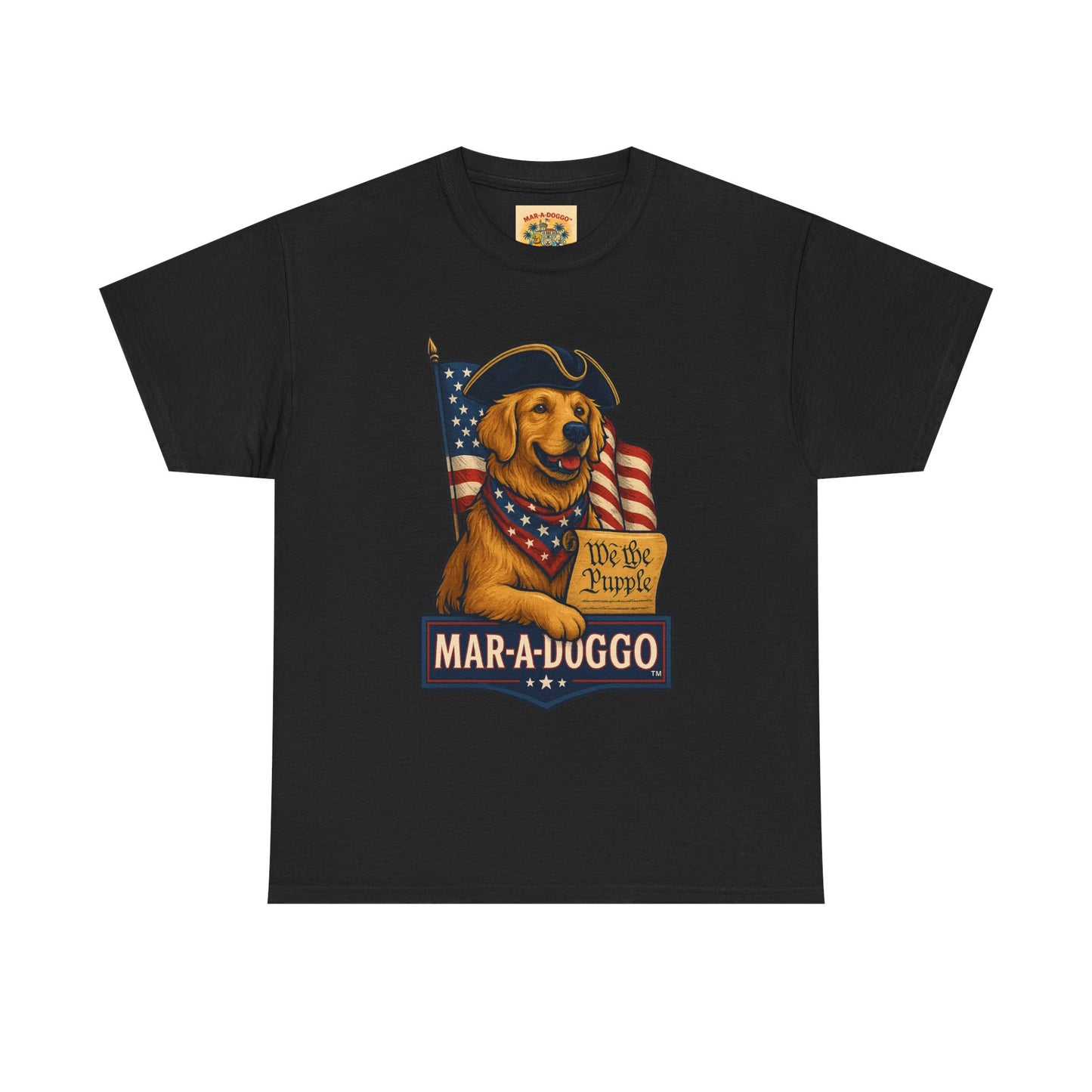 Mar-a-Duggo Patriotic Dog Tee — "We the Pupple" Vintage Americana T-Shirt