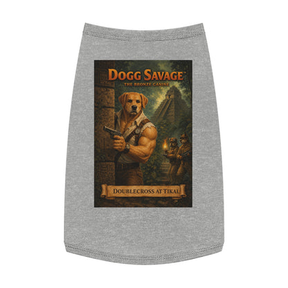Dog Tank Top — "Dogg Savage: Doublecross at Tikal" Adventure Graphic Pet Shirt