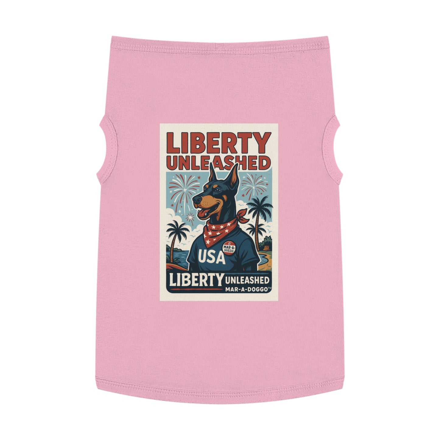 Dog Shirt - "Liberty Unleashed" USA Patriotic Dog Tank