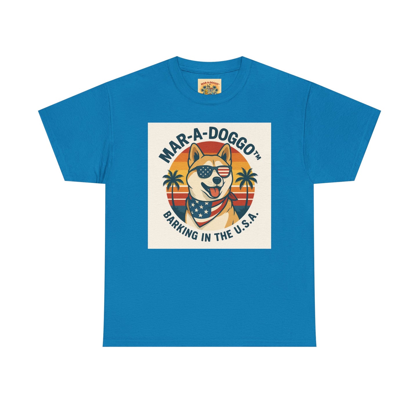 Mar-a-Doggo T-Shirt — 'Mar-A-Doggo: Barking in the U.S.A.' Retro Patriotic Dog Tee