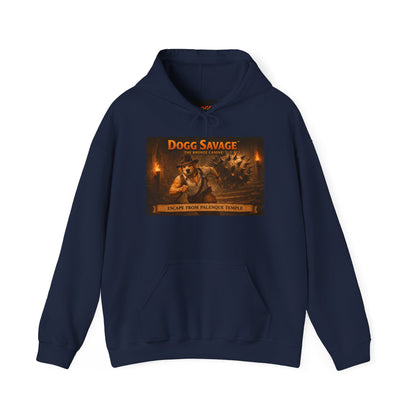 Hoodie — 'Dogg Savage: Escape From Palenque Temple' Retro Graphic Pullover