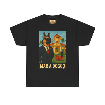 Mar-A-Doggo Graphic Tee — Vintage Resort Dog Print